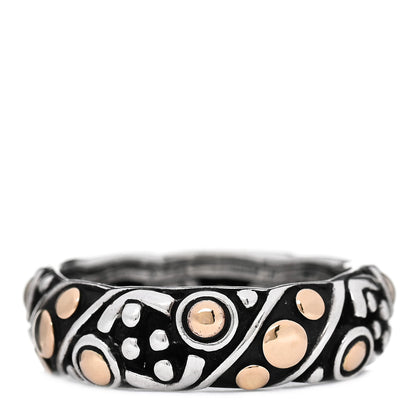 John Hardy Sterling Silver 18K Yellow Gold Jaisalmer Dot Band Ring 55 7.25 1 of 6