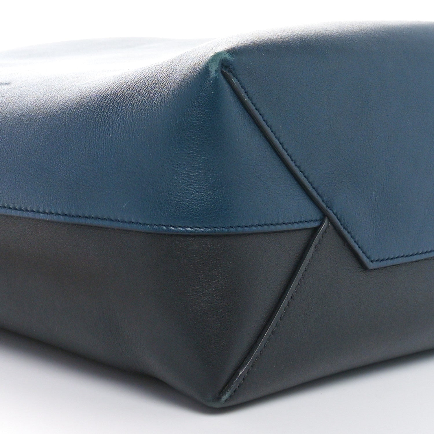 Celine Shiny Smooth Calfskin Small Twisted Cabas Navy Black 10 of 11