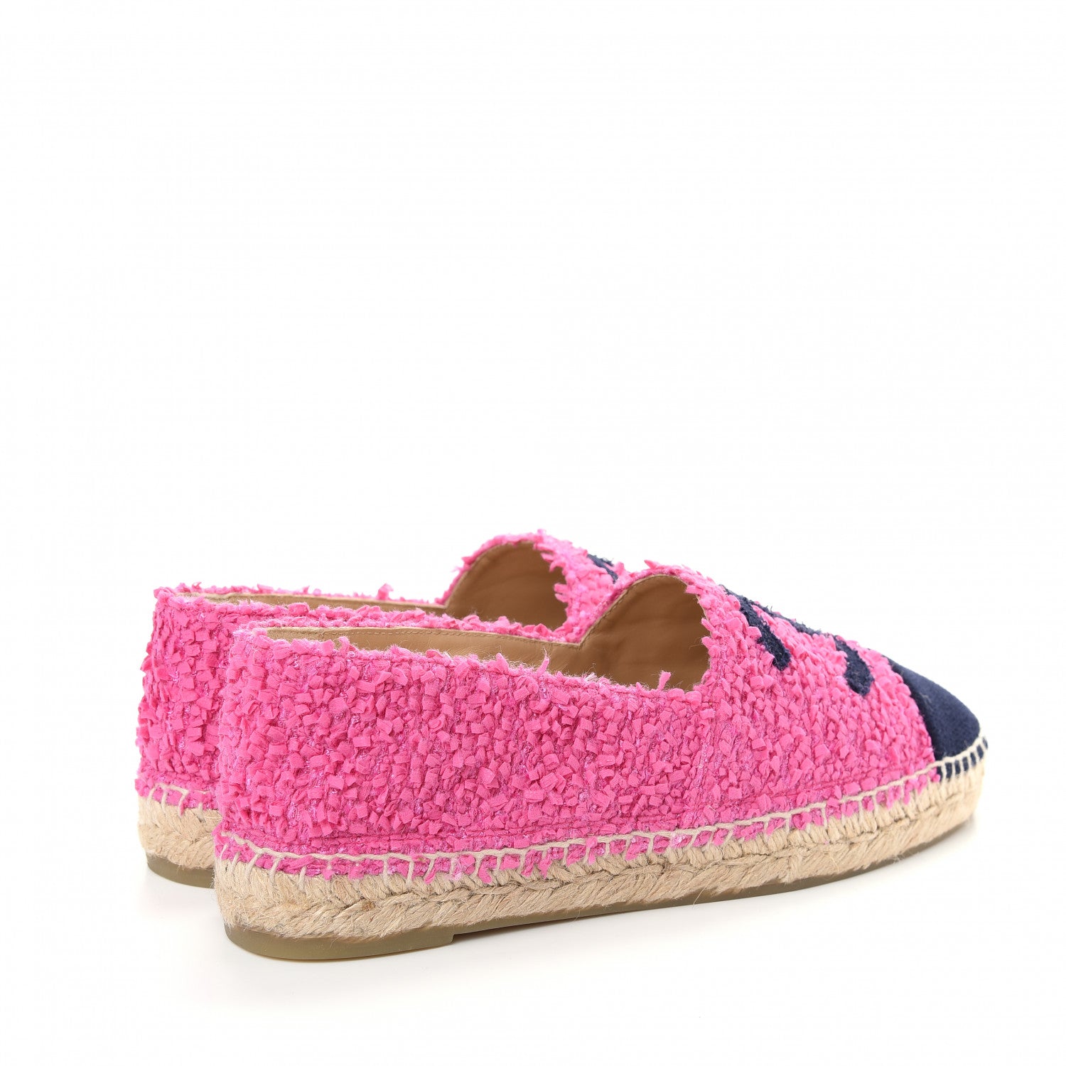 Chanel Tweed CC Espadrilles 41 Dark Pink Navy 4 of 11
