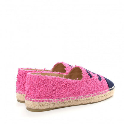 Chanel Tweed CC Espadrilles 41 Dark Pink Navy 4 of 11