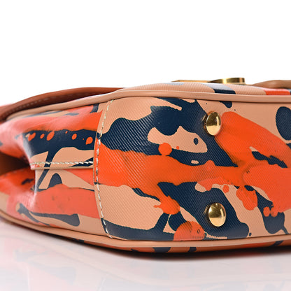 Burberry Trench Calfskin Splash Print Small DK88 Top Handle Bag Pale Clementine Burnt Sienna 11 of 15