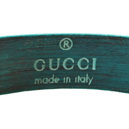 Gucci Cinnabar Resin Tiger Head Bangle S Bracelet Green 4 of 5