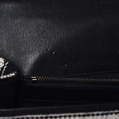 Saint Laurent Berber Chevron Tassel Monogram Large College Bag Black 9 of 10