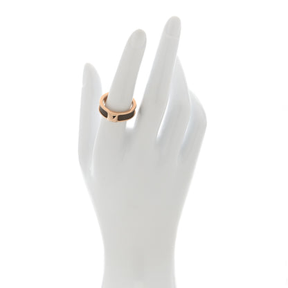 Hermes Madame Calfskin Athena Simple Stud Ring 55 7.25 Etoupe 2 of 5