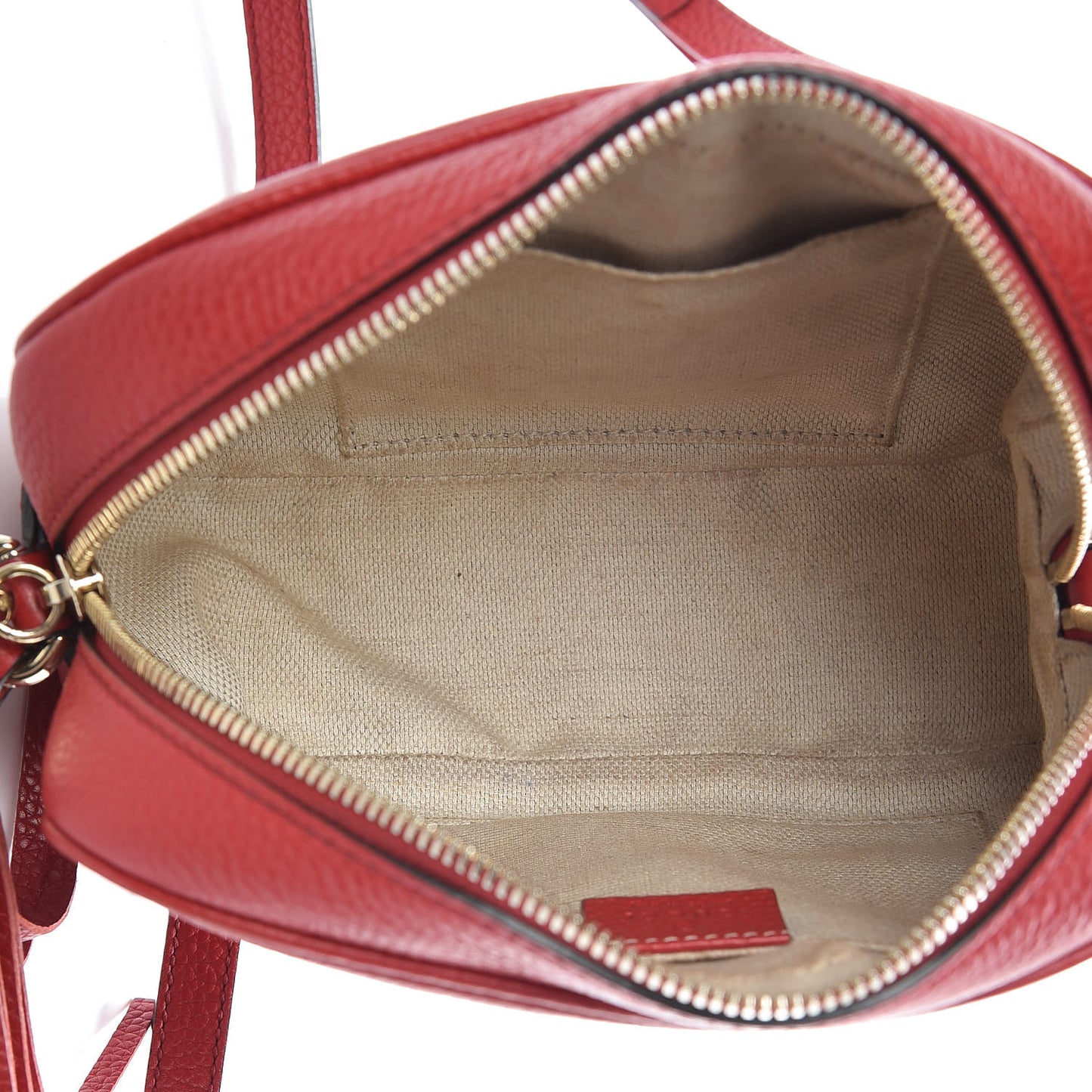 Pebbled Calfskin Small Soho Disco Bag Tabasco Red