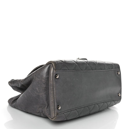 Chanel Glazed Calfskin Quilted Small CC Delivery Tote Grey 4 of 11
