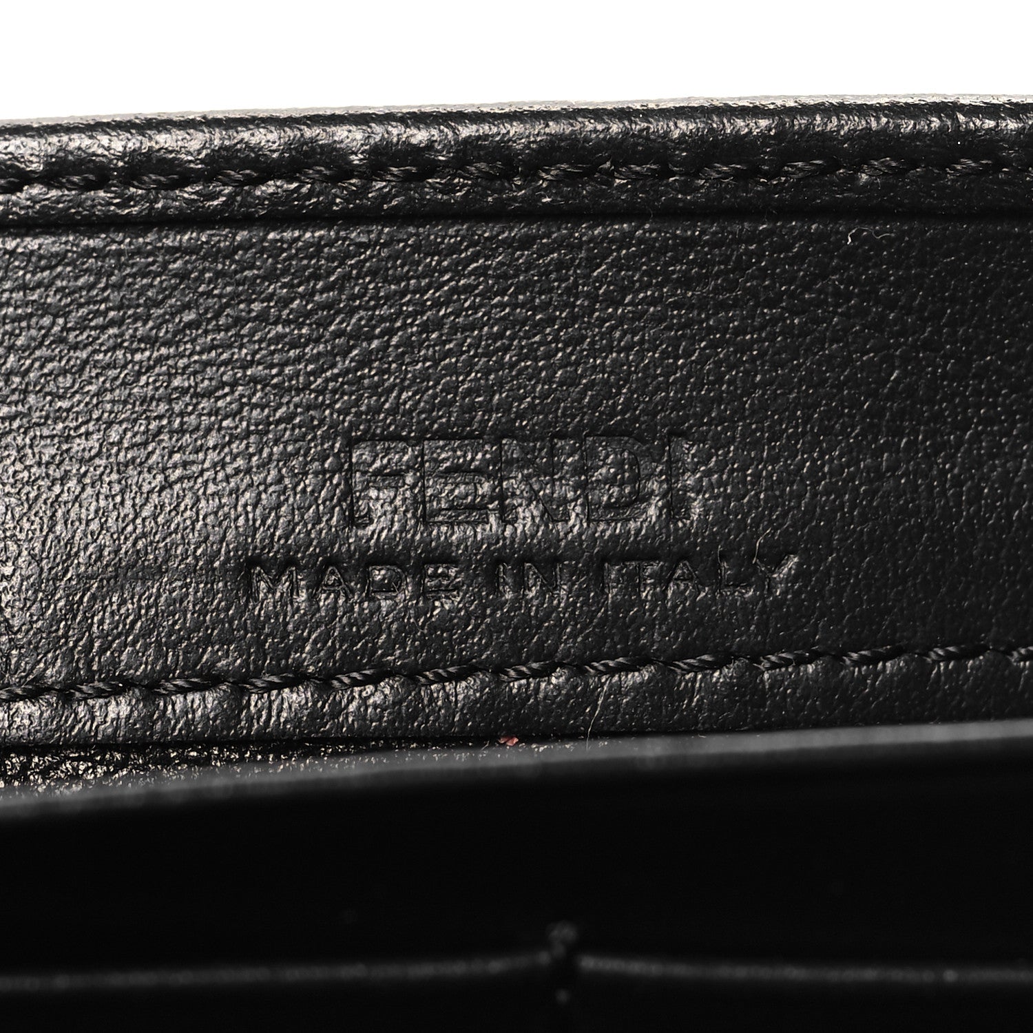 Fendi Vitello Century Bi-Color Peekaboo Continental Wallet  Black 6 of 8