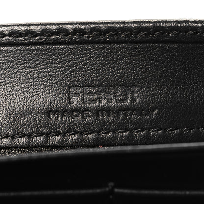 Fendi Vitello Century Bi-Color Peekaboo Continental Wallet  Black 6 of 8