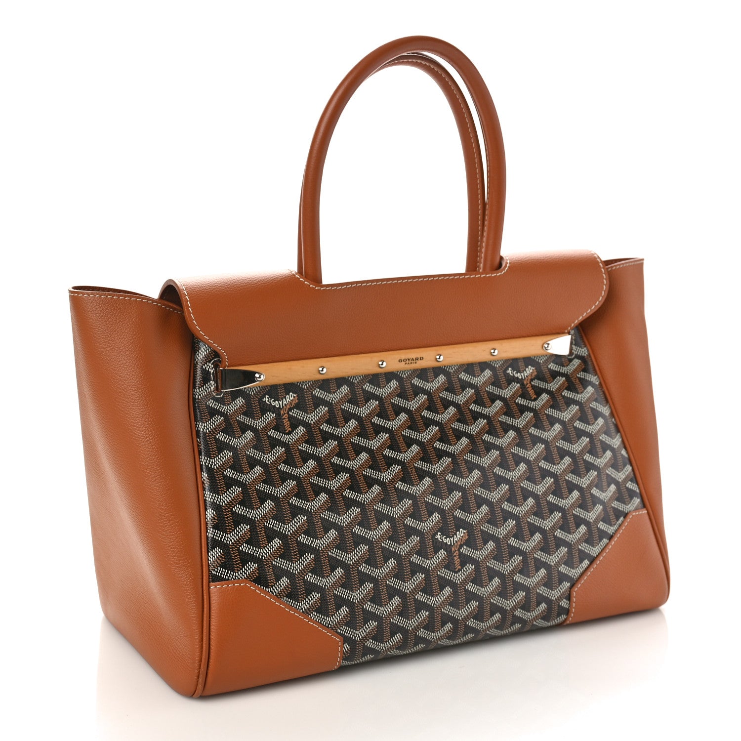 Goyard Goyardine Saigon Tote Black Gold 2 of 9