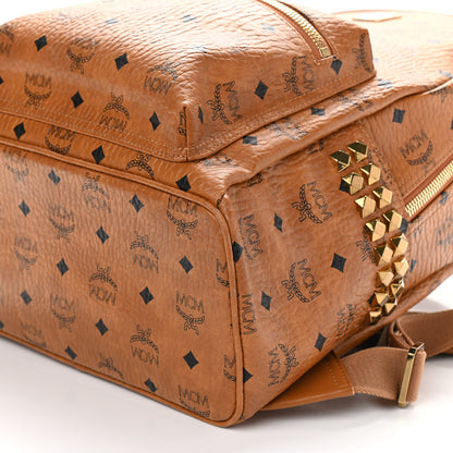 MCM Visetos Small Side Stud Stark Backpack Cognac 9 of 9
