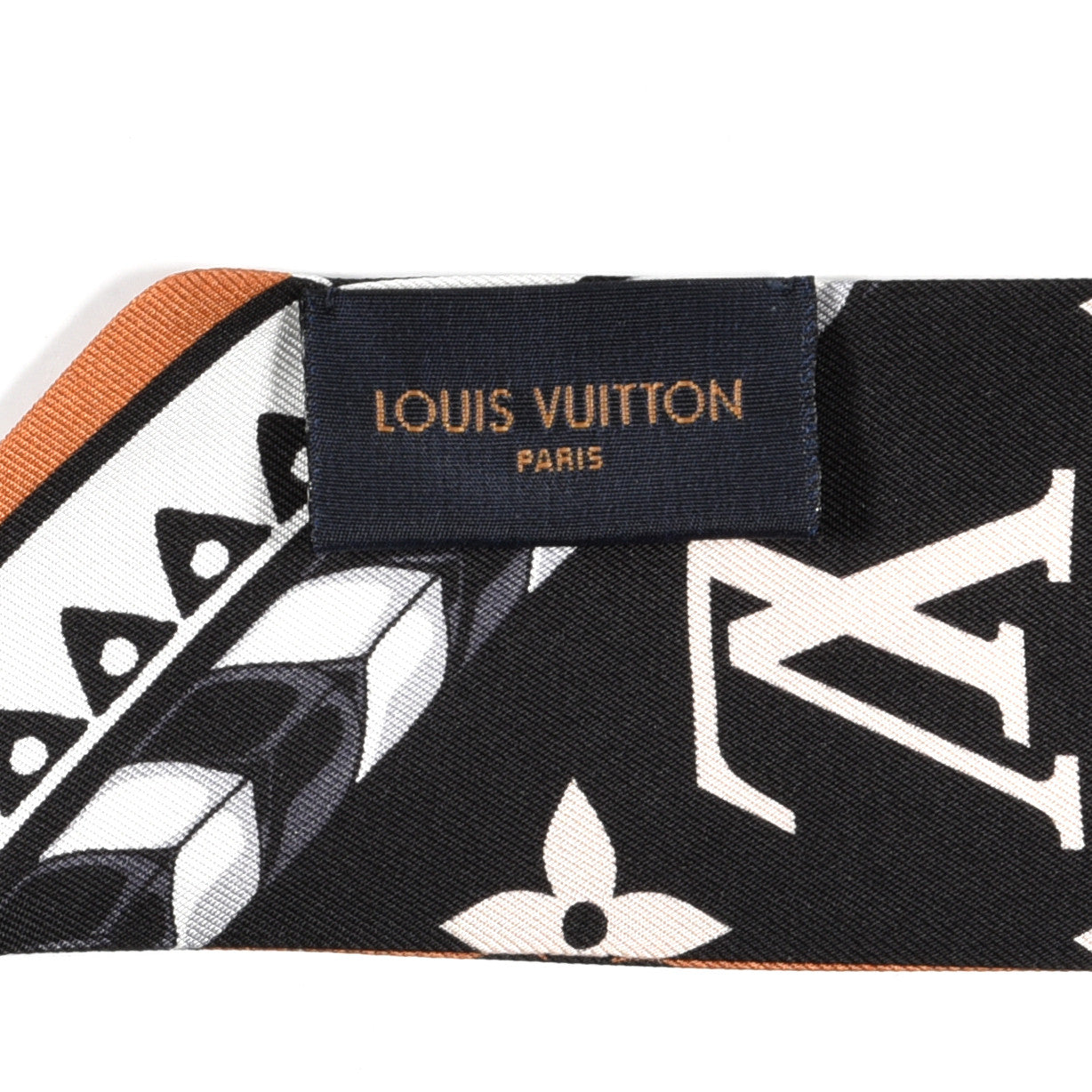 Silk Monogram LV Crafty Bi Color BB Bandeau Caramel Black