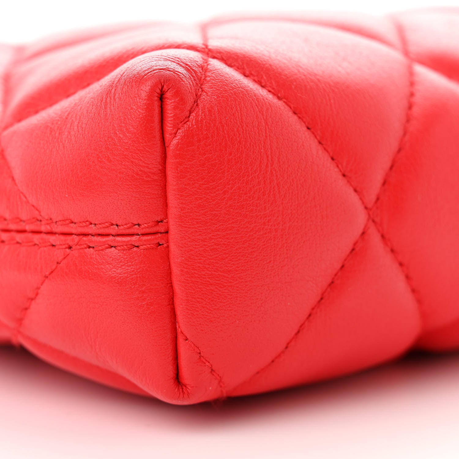 Balenciaga Nappa Calfskin Quilted Touch B Camera Shoulder Bag Bright Red 9 of 10