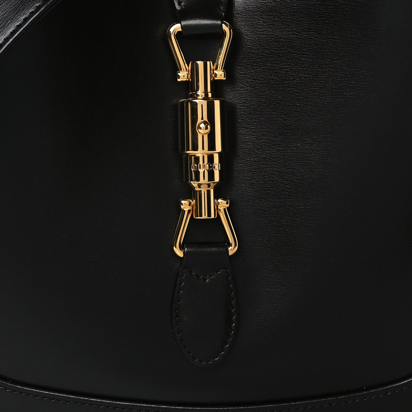 Boarded Dyana Lux Calfskin Small Jackie 1961 Hobo Black