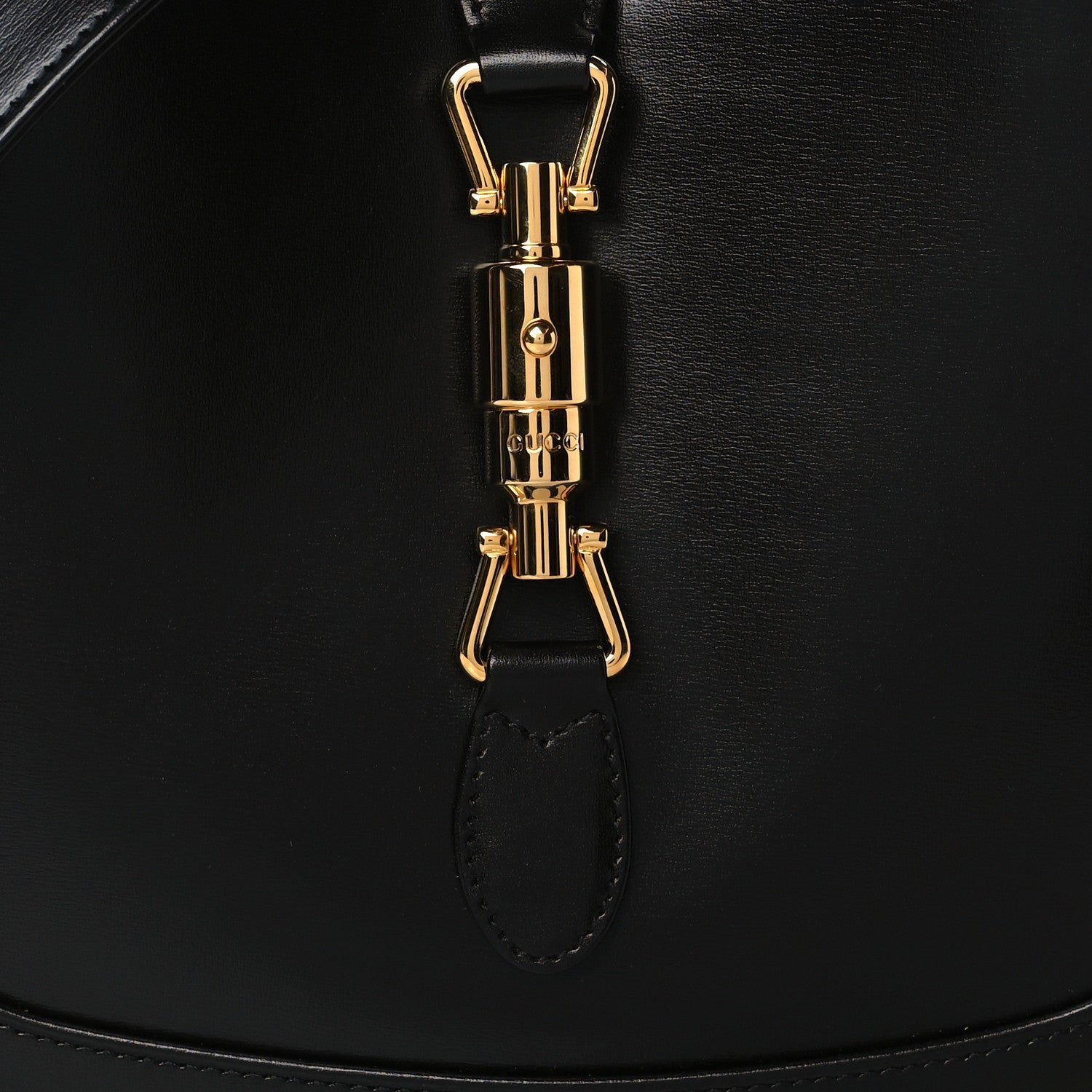 Gucci Boarded Dyana Lux Calfskin Small Jackie 1961 Hobo Black 8 of 10