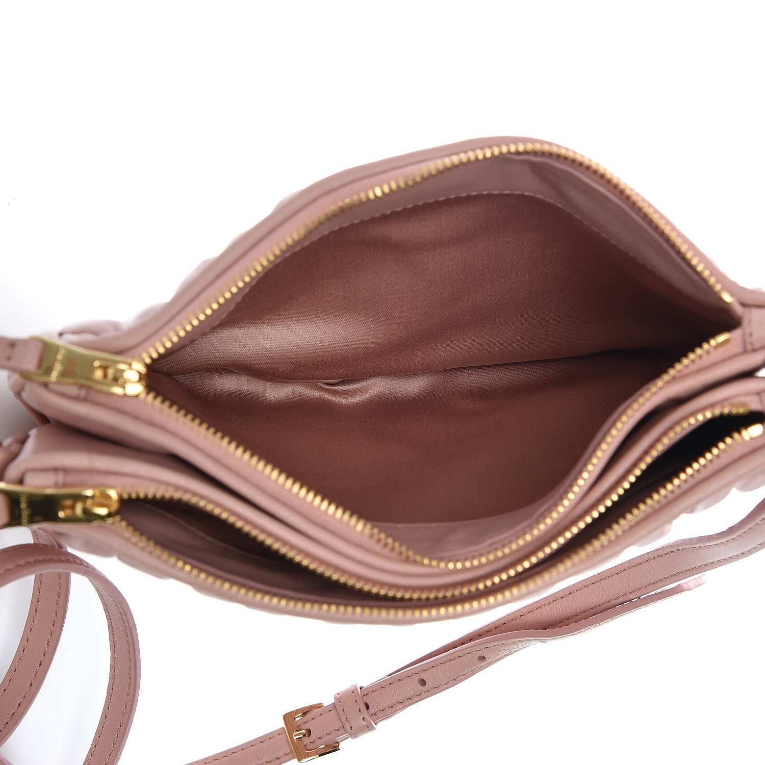 Miu Miu Nappa Matelasse Double Zip Crossbody Orchidea 6 of 12