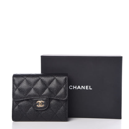 Chanel Caviar Quilted Compact Flap Wallet Black 9 of 9
