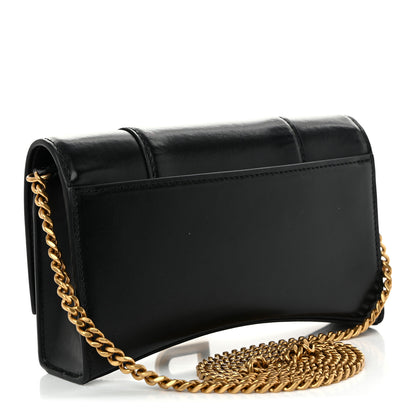 Balenciaga Shiny Box Calfskin Hourglass Chain Bag Black 3 of 10