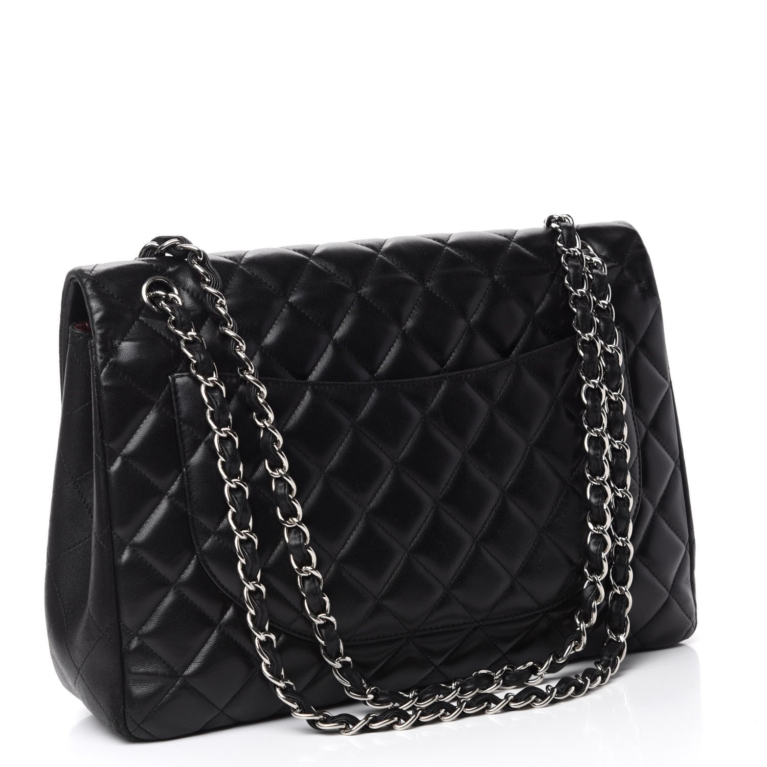 Chanel Lambskin Quilted Maxi Single Flap Black 3 of 13