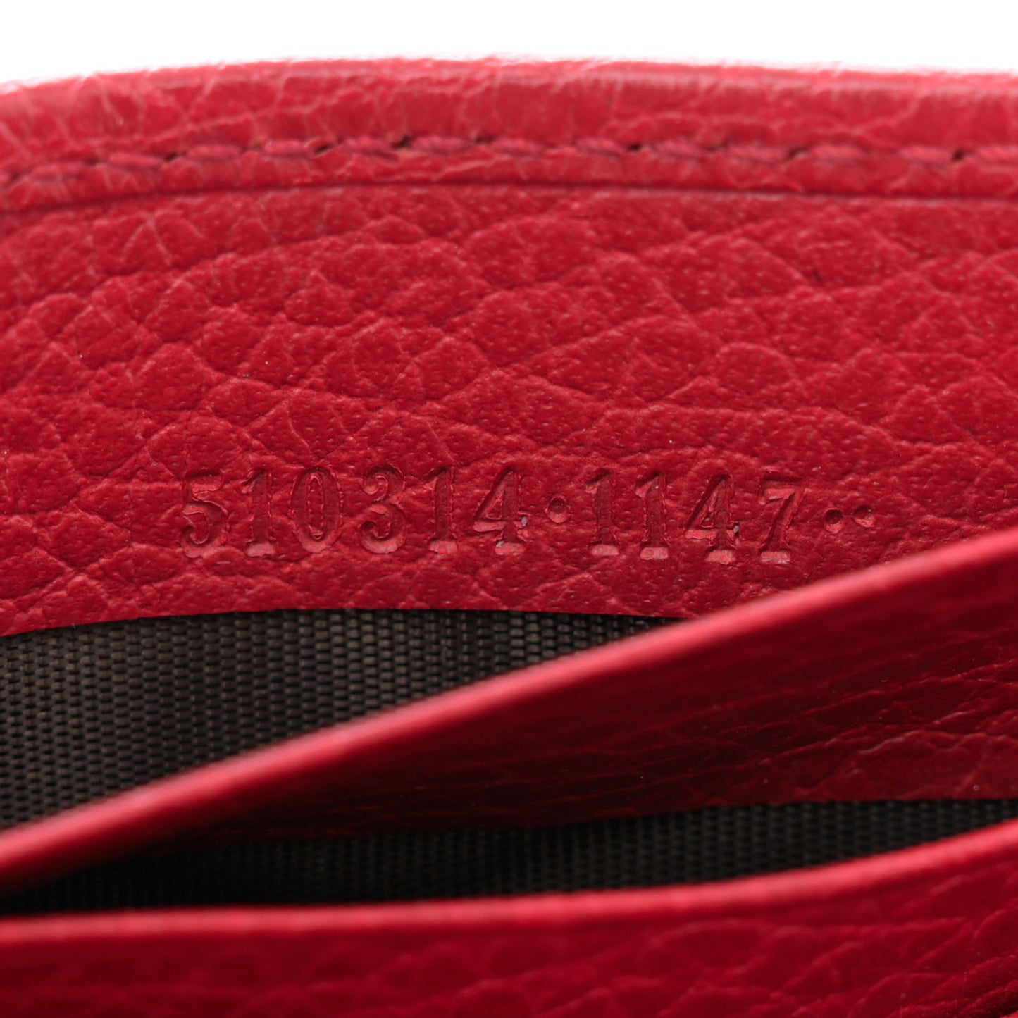Dollar Calfskin Interlocking G Chain Wallet Red
