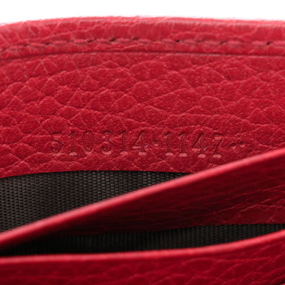 Gucci Dollar Calfskin Interlocking G Chain Wallet Red 7 of 11