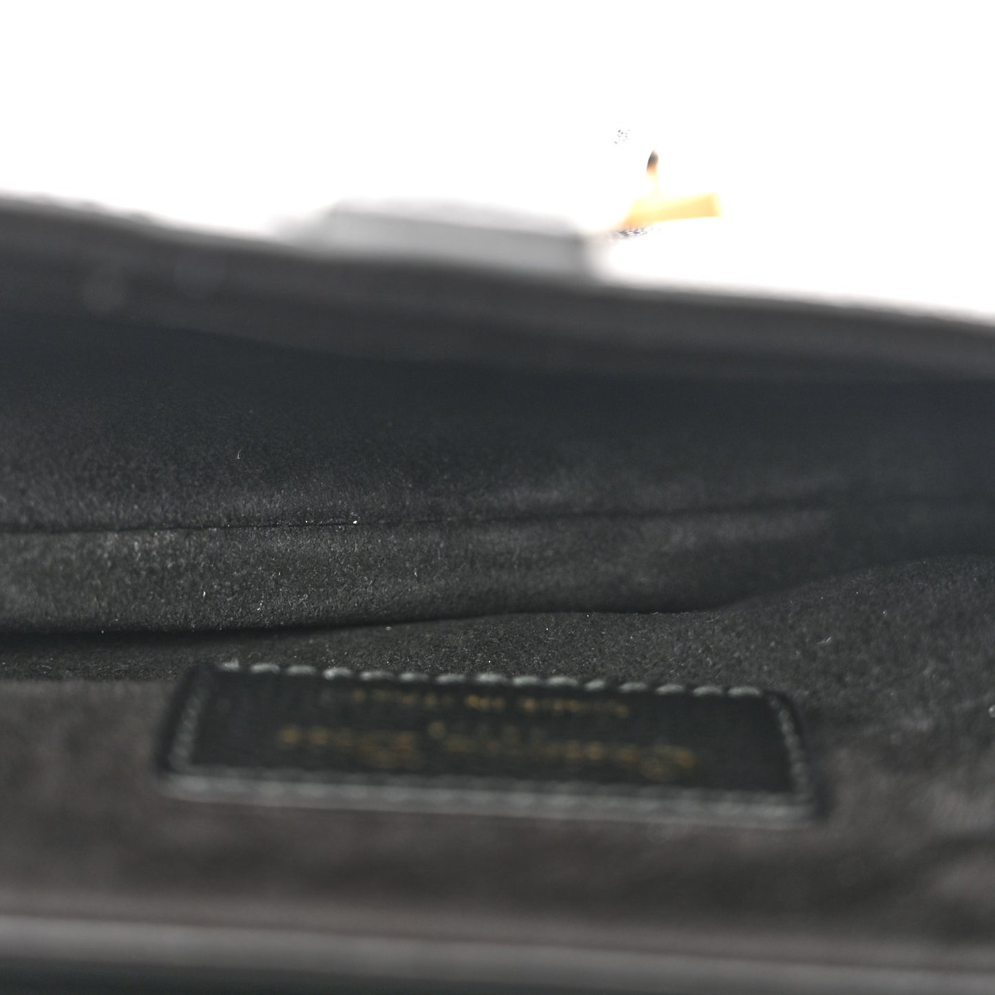 Grained Calfskin Mini Saddle Bag Black