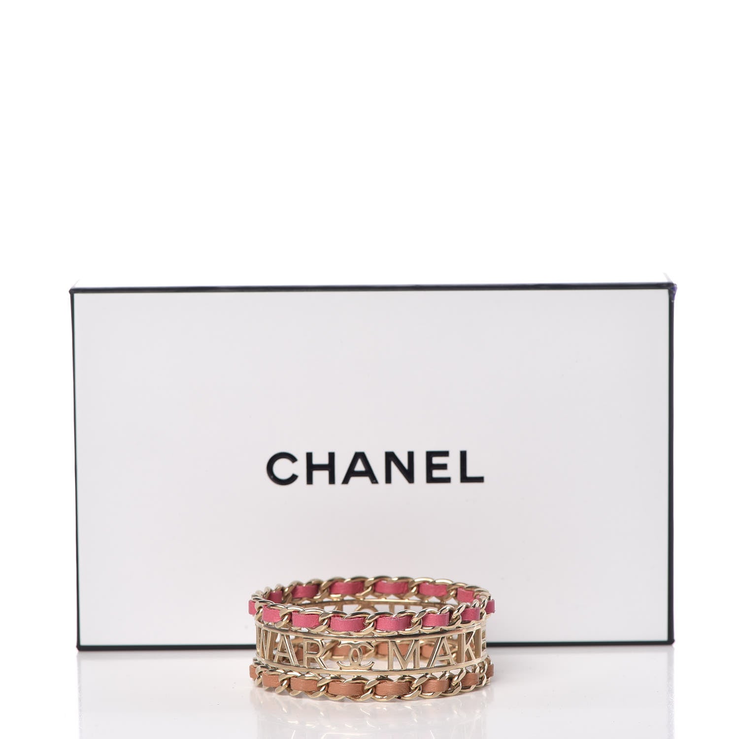Chanel Lambskin Chain Bangle Pink Gold 6 of 6