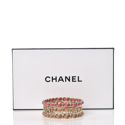 Chanel Lambskin Chain Bangle Pink Gold 6 of 6