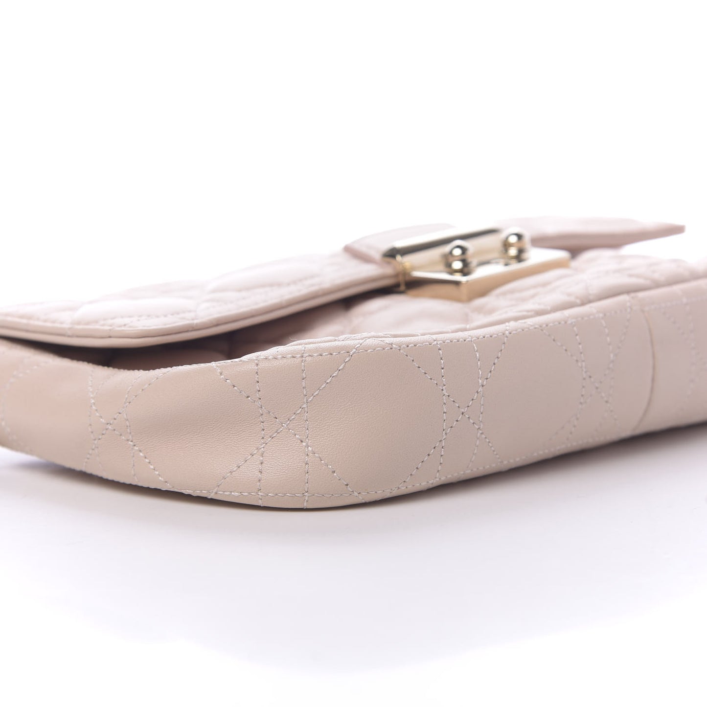 Lambskin Cannage Miss Dior Promenade Pouch Rose Poudre