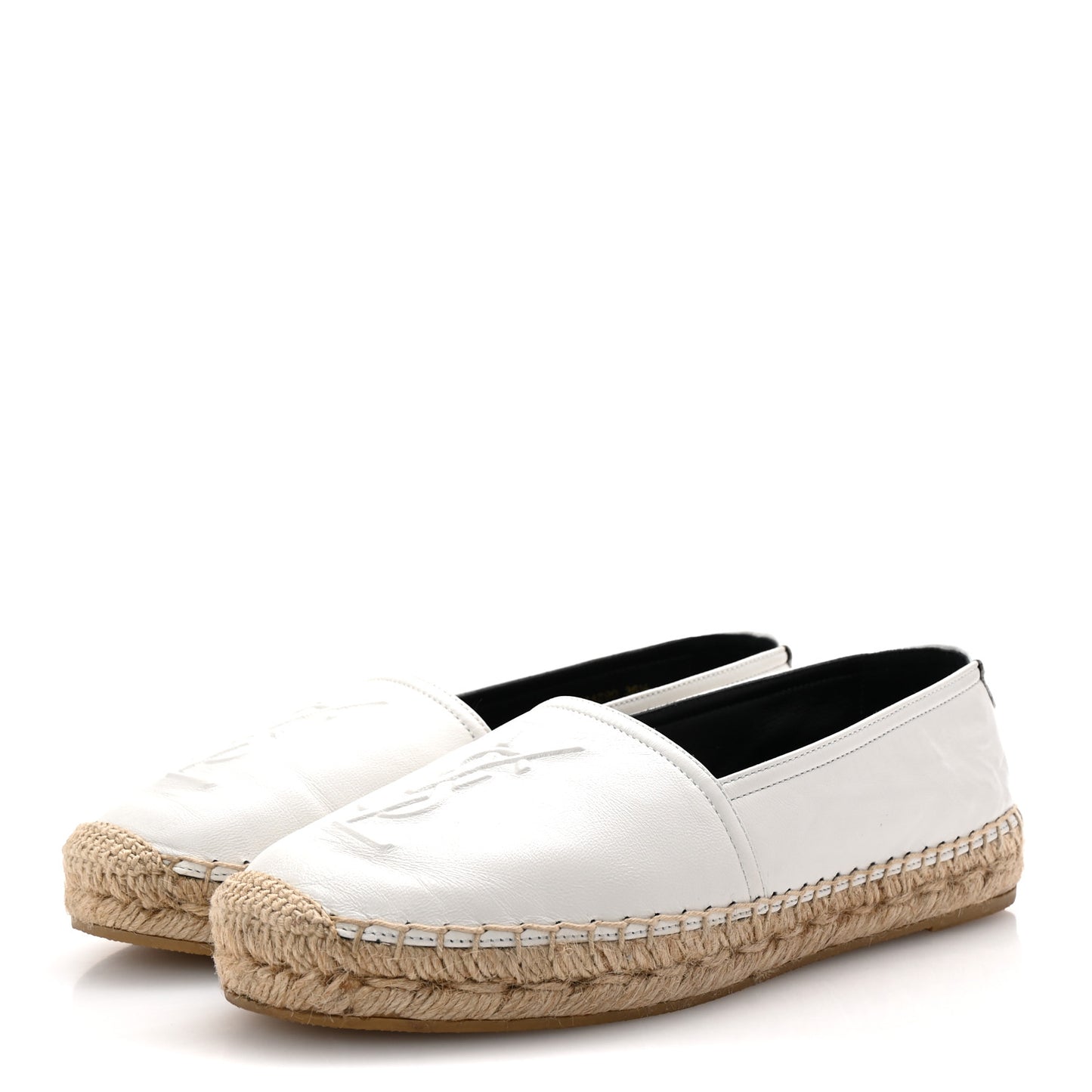 Lambskin Monogram Espadrilles 36.5 White