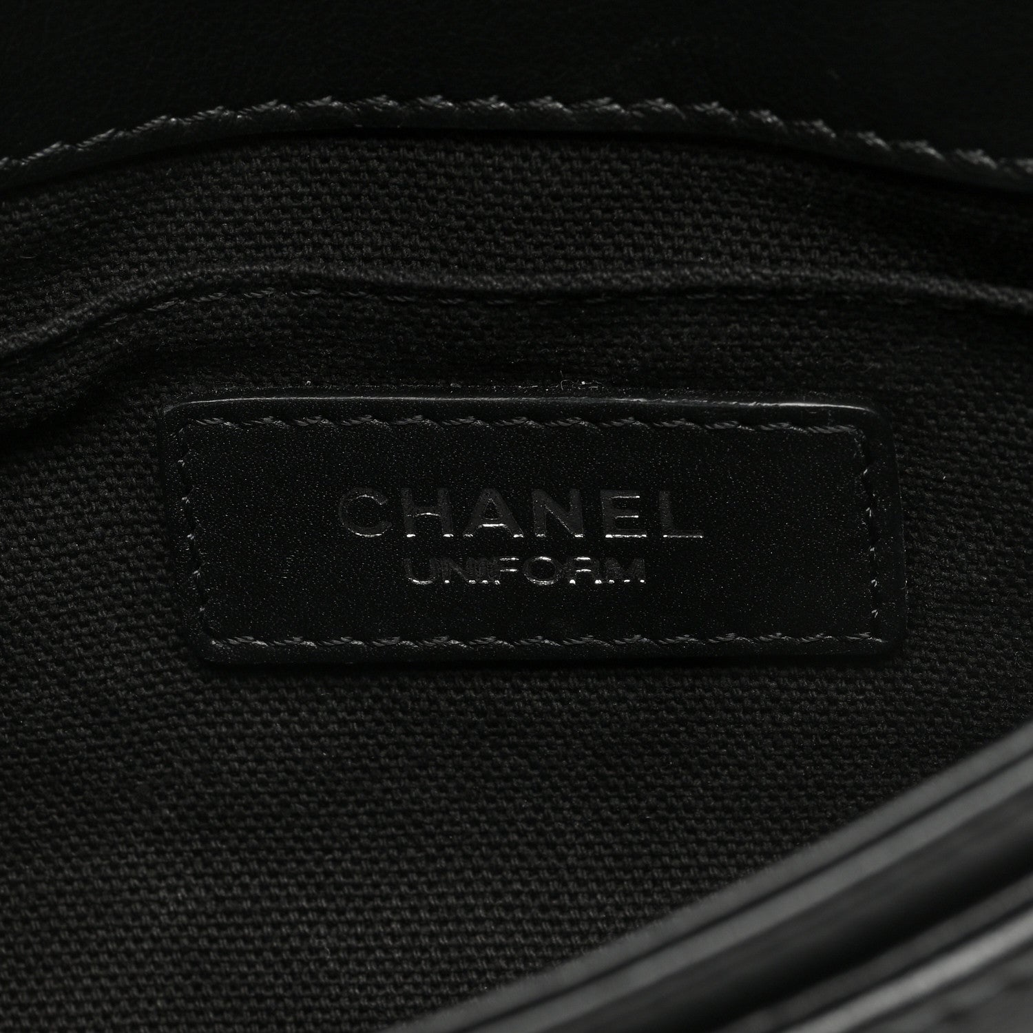 Chanel Calfskin Quilted CC Uniform Flap Belt Bag Black 6 of 10