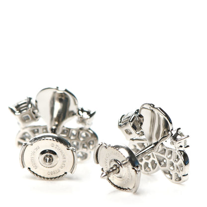 Tiffany Platinum Diamond Paper Flowers Cluster Earrings 3 of 5