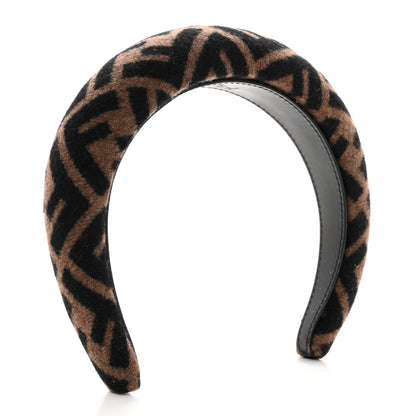 Fendi Wool Cashmere FF Logo Headband Tobacco 3 of 4