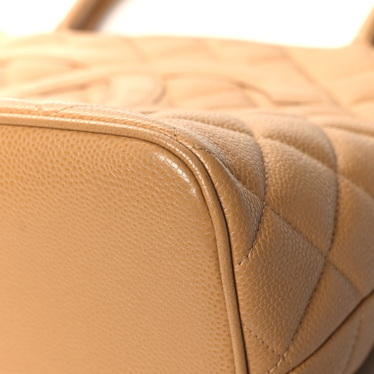 Chanel Caviar Quilted Medallion Tote Beige 10 of 13