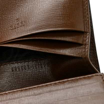 Gucci GG Supreme Monogram Textured Dollar Calfskin Web Jackie 1961 Card Case Beige Ebony Brown Sugar 7 of 7