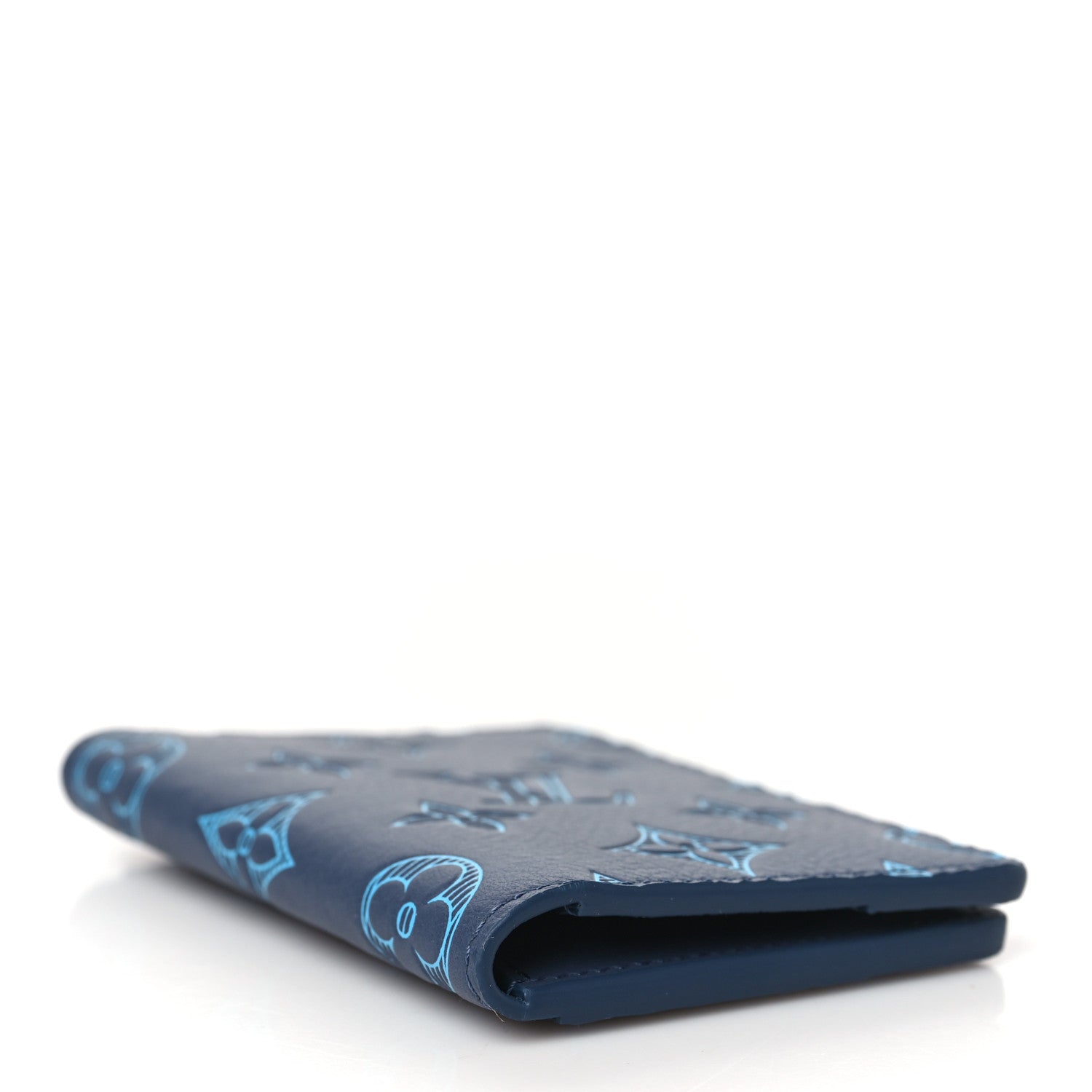 Louis Vuitton Calfskin Monogram Shadow Pocket Organizer Blue 4 of 7