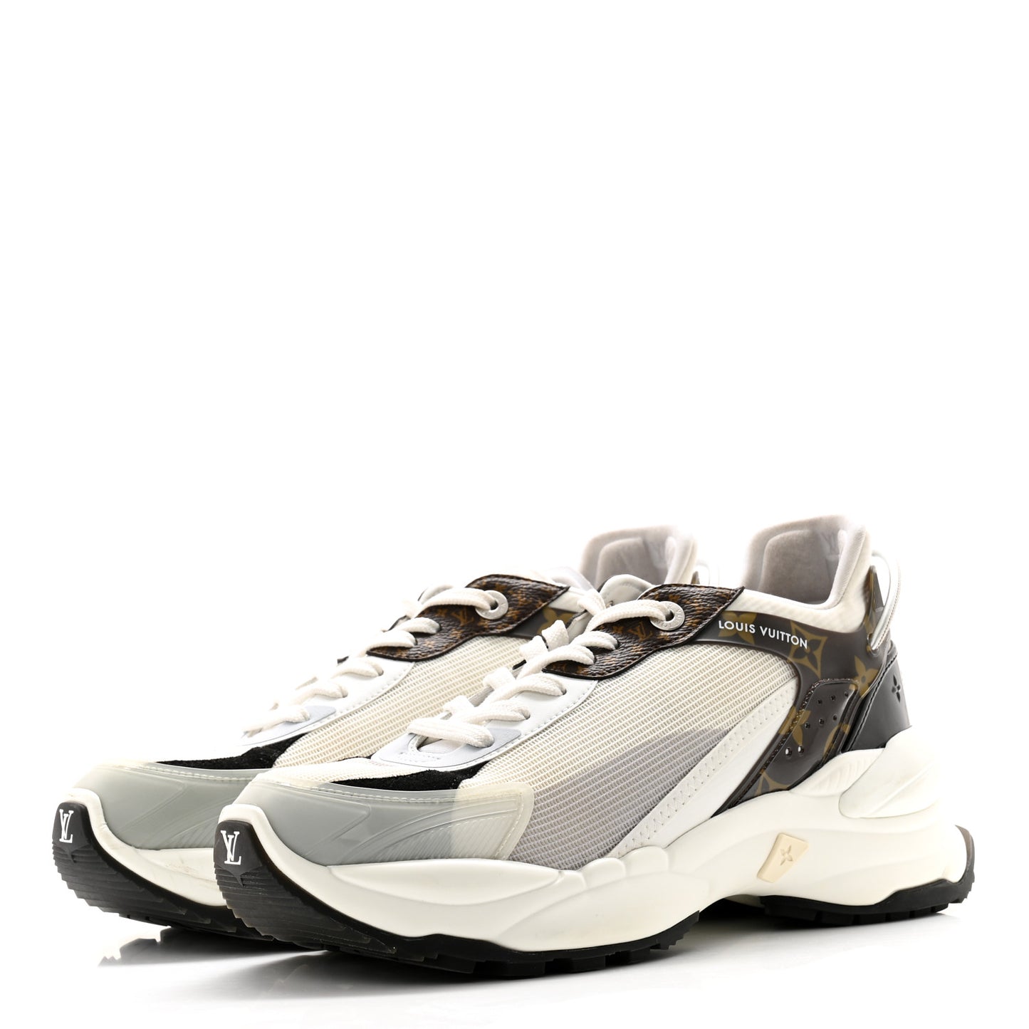 Monogram Calfskin Run 55 Sneakers 41 White