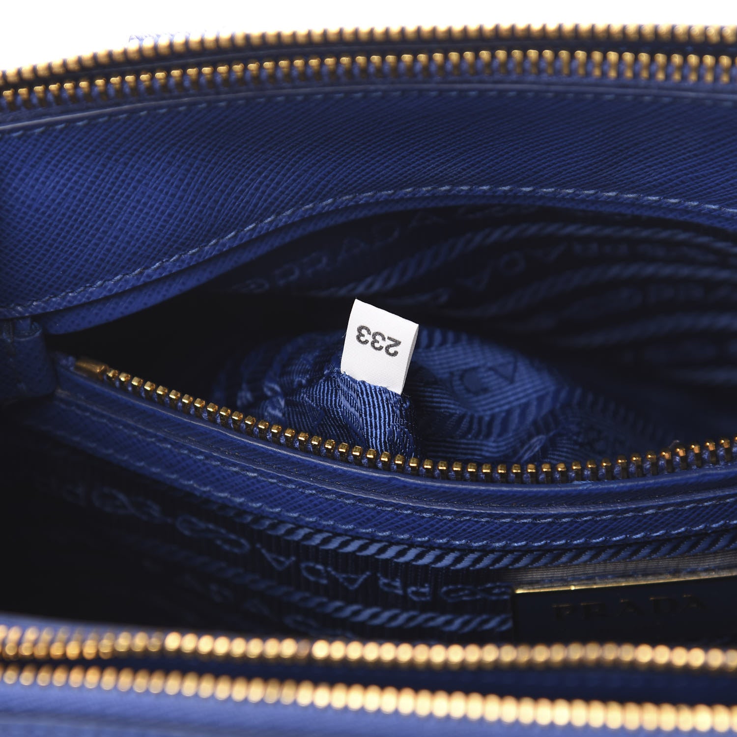 Prada Saffiano Small Galleria Double Zip Tote Royal 9 of 16