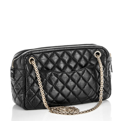 Chanel Aged Calfskin Quilted Medium Reissue Camera Case Black 3 of 6