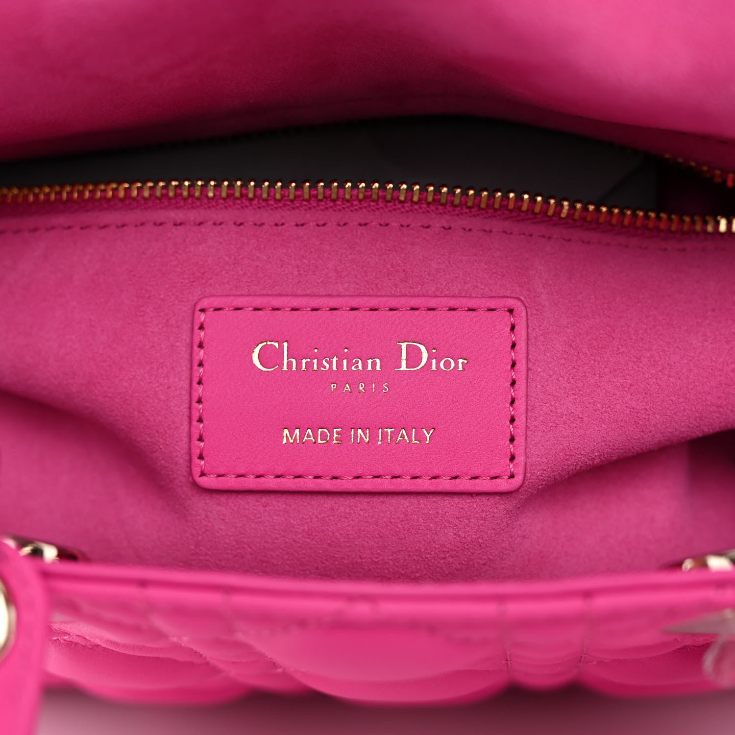 Christian Dior Lambskin Cannage Small My ABCDior Lady Dior Magenta 6 of 9