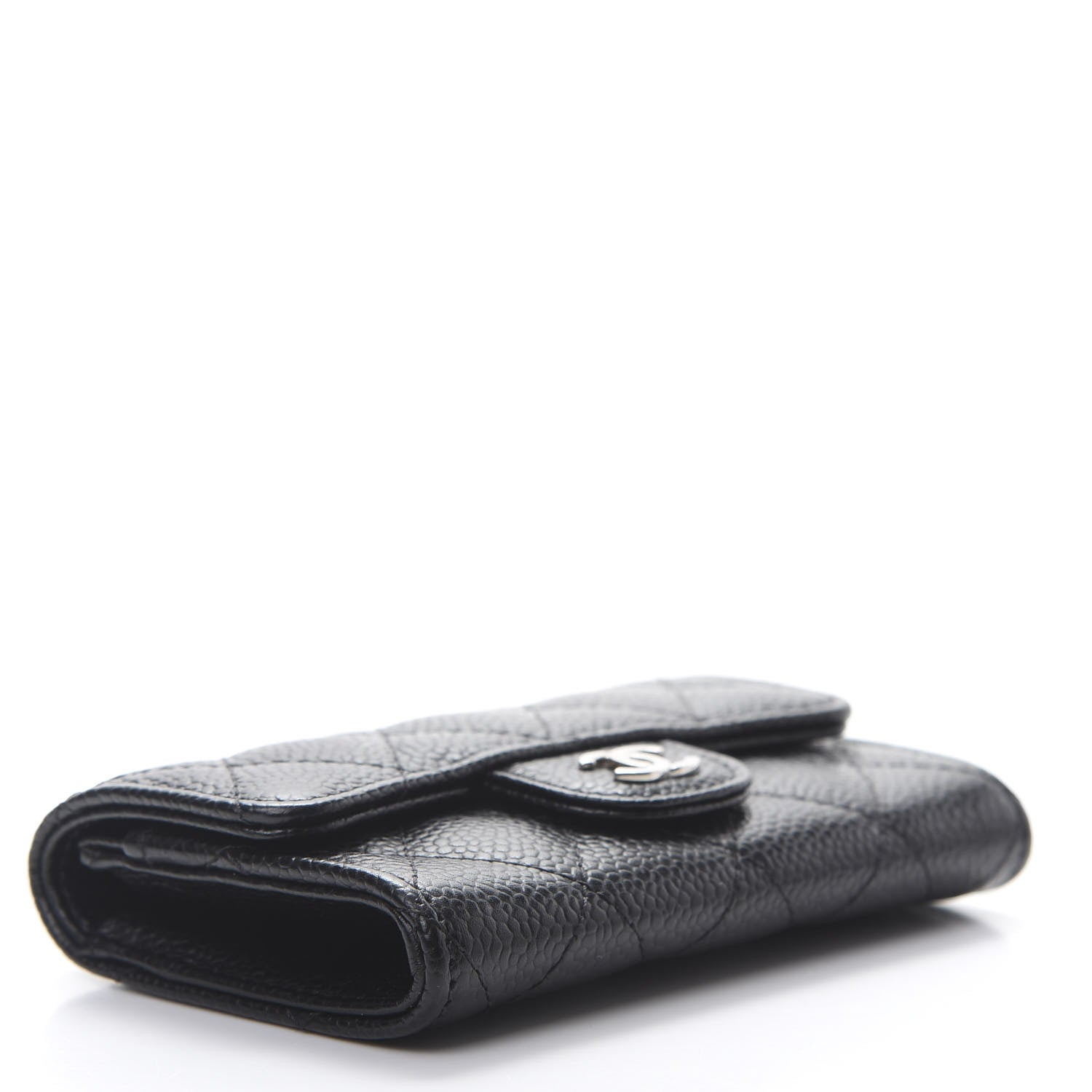 Chanel Caviar Quilted Flap Card Holder Wallet Black 4 of 9