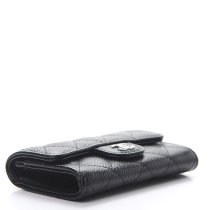 Chanel Caviar Quilted Flap Card Holder Wallet Black 4 of 9