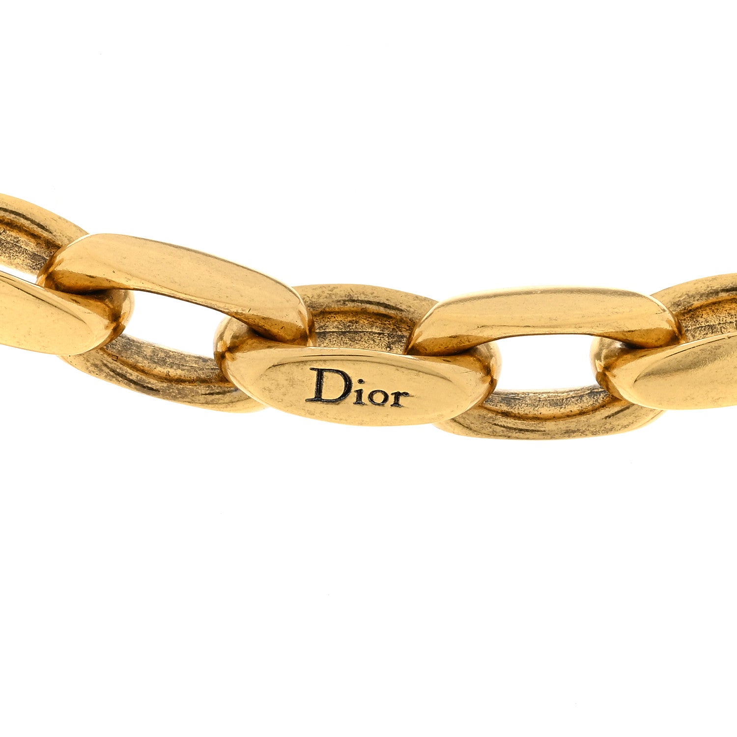 Christian Dior Metal Lucky Star Choker Necklace Aged Gold 1474404