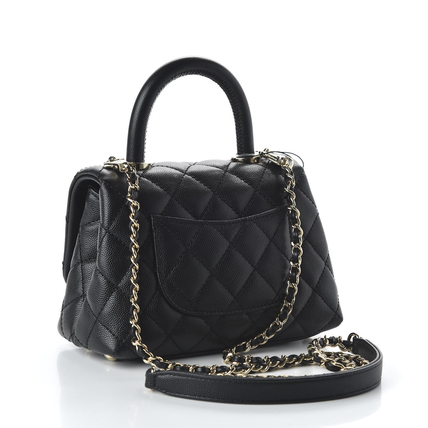 Chanel Iridescent Caviar Quilted Extra Mini Coco Handle Flap Black 3 of 10