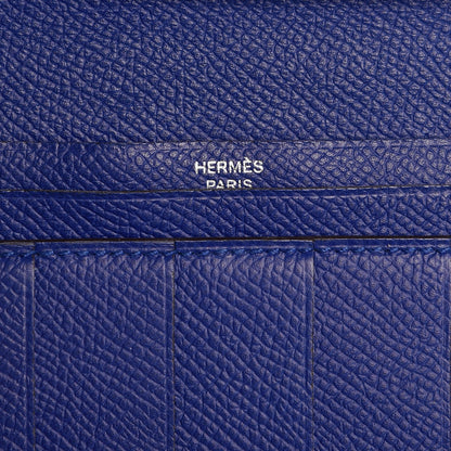 Hermes Epsom Bearn Gusset Wallet Bleu Electrique 6 of 8