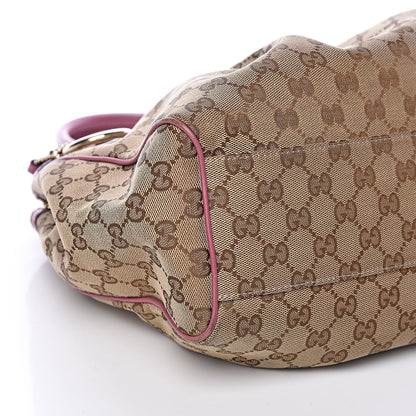 Gucci Monogram Margaux Calfskin Medium Sukey Tote Beige Ebony Vintage Rose 6 of 16