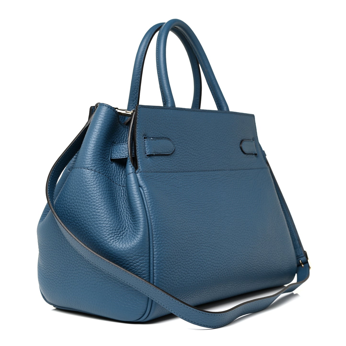 Heavy Grain Belted Bayswater Tote Blue