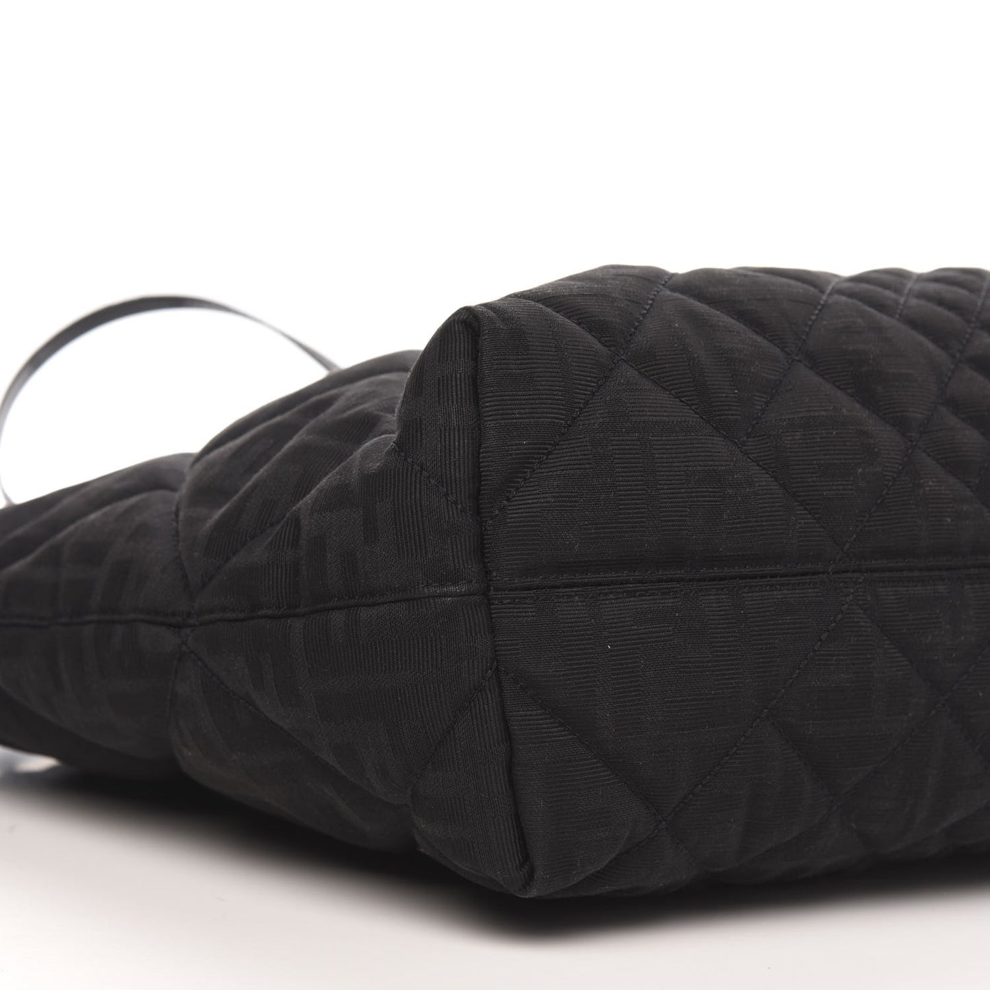 Canvas Quilted FF Roll Tote Black