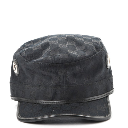 Gucci Monogram Military Horsebit Buckle Cap S Black 3 of 7