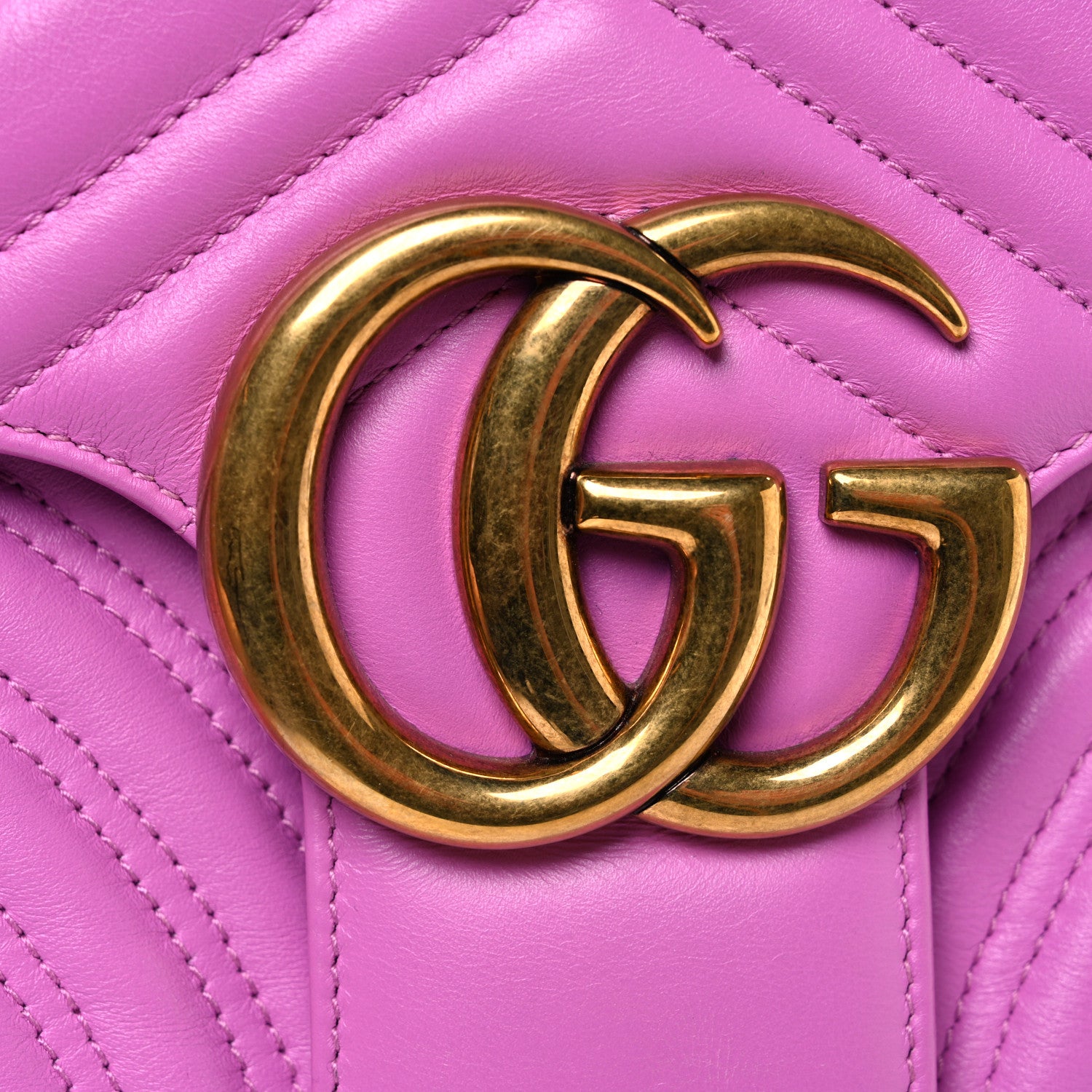 Gucci Calfskin Matelasse Medium GG Marmont Shoulder Bag Candy Mousse 11 of 11