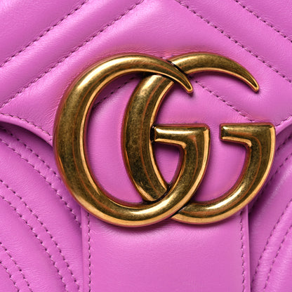 Gucci Calfskin Matelasse Medium GG Marmont Shoulder Bag Candy Mousse 11 of 11